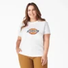 Camiseta de peso grueso con logotipo para mujer tallas grandes