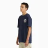 Camiseta gráfica de pantalón corto con insignia Americana