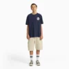 Camiseta gráfica de pantalón corto con insignia Americana