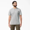 Camiseta Henley de manga corta de tejido grueso