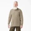 Camiseta Henley de manga larga de tejido grueso Camiseta Henley de manga larga de tejido grueso