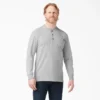 Camiseta Henley de manga larga de tejido grueso
