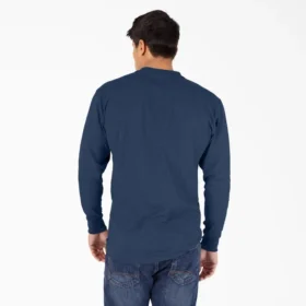 Camiseta Henley de manga larga de tejido grueso jaspeado