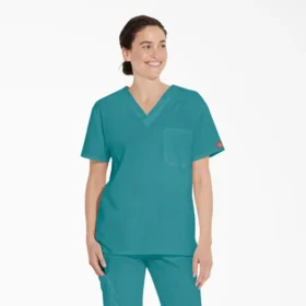 Camiseta médica unisex con cuello en V de Eds Signature Camiseta médica unisex con cuello en V de Eds Signature