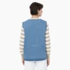 Chaleco de denim con cremallera frontal