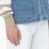 Chaleco de denim con cremallera frontal