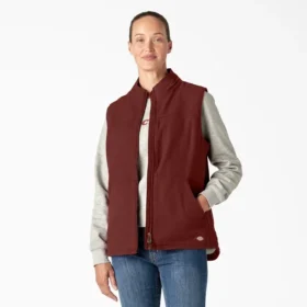 Chaleco de lona de algodón para mujer con forro polar Chaleco de lona de algodón para mujer con forro polar