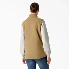 Chaleco de lona de algodón para mujer con forro polar Chaleco de lona de algodón para mujer con forro polar