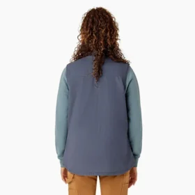 Chaleco de lona de algodón para mujer con forro polar Chaleco de lona de algodón para mujer con forro polar