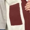 Chaleco de lona de algodón para mujer con forro polar Chaleco de lona de algodón para mujer con forro polar