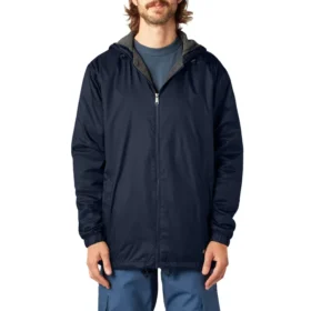 Chaqueta con capucha de nailon y forro polar