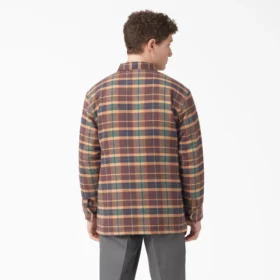 Chaqueta de camisa de franela con forro acolchado