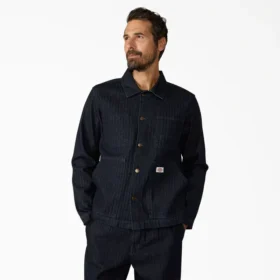 Chaqueta de denim Barn con diseño en espiga y ribete