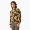 Chaqueta de forro polar de pelo largo con corte holgado y estampado de camuflaje