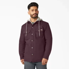 Chaqueta de franela con capucha