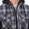 Chaqueta de franela con capucha