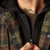 Chaqueta de franela con capucha
