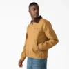 Chaqueta de lona de algodón con forro de manta