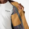 Chaqueta de lona de algodón con forro de manta