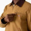 Chaqueta de lona de algodón con forro de manta