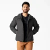 Chaqueta de lona de algodón con forro polar de pelo largo