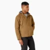 Chaqueta de lona de algodón con forro polar de pelo largo