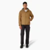 Chaqueta de lona de algodón con forro polar de pelo largo