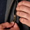 Chaqueta de lona de algodón con forro polar de pelo largo