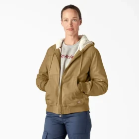 Chaqueta de lona de algodón para mujer con forro polar Chaqueta de lona de algodón para mujer con forro polar