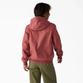 Chaqueta de lona de algodón para mujer con forro polar