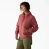 Chaqueta de lona de algodón para mujer con forro polar Chaqueta de lona de algodón para mujer con forro polar