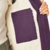 Chaqueta de lona de algodón para mujer con forro polar Chaqueta de lona de algodón para mujer con forro polar