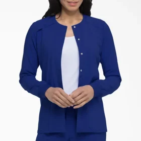 Chaqueta de trabajo con botones a presión Eds Essentials para mujer Chaqueta de trabajo con botones a presión Eds Essentials para mujer