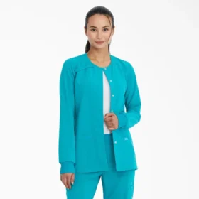 Chaqueta de trabajo con botones a presión Eds Essentials para mujer Chaqueta de trabajo con botones a presión Eds Essentials para mujer