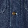 Chaqueta de trabajo de denim con forro de manta