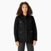 Chaqueta de trabajo de lona de algodón para mujer con forro polar de pelo largo Chaqueta de trabajo de lona de algodón para mujer con forro polar de pelo largo