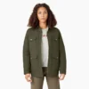 Chaqueta de trabajo de lona de algodón para mujer con forro polar de pelo largo Chaqueta de trabajo de lona de algodón para mujer con forro polar de pelo largo