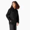 Chaqueta de trabajo de lona de algodón para mujer con forro polar de pelo largo Chaqueta de trabajo de lona de algodón para mujer con forro polar de pelo largo