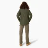 Chaqueta de trabajo de lona de algodón para mujer con forro polar de pelo largo Chaqueta de trabajo de lona de algodón para mujer con forro polar de pelo largo