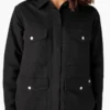 Chaqueta de trabajo de lona de algodón para mujer con forro polar de pelo largo Chaqueta de trabajo de lona de algodón para mujer con forro polar de pelo largo