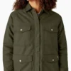 Chaqueta de trabajo de lona de algodón para mujer con forro polar de pelo largo Chaqueta de trabajo de lona de algodón para mujer con forro polar de pelo largo