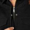 Chaqueta de trabajo de lona de algodón para mujer con forro polar de pelo largo Chaqueta de trabajo de lona de algodón para mujer con forro polar de pelo largo