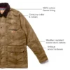 Chaqueta de trabajo de lona totalmente encerada