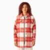 Chaqueta tipo camisa oversize para mujer