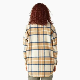 Chaqueta tipo camisa oversize para mujer