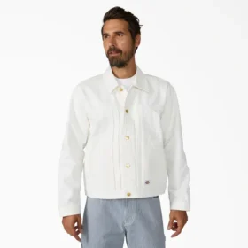 Chaqueta vaquera plisada con ribete Chaqueta vaquera plisada con ribete
