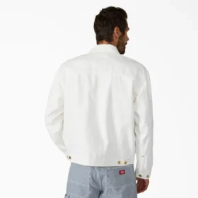 Chaqueta vaquera plisada con ribete Chaqueta vaquera plisada con ribete