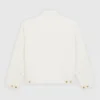 Chaqueta vaquera plisada con ribete