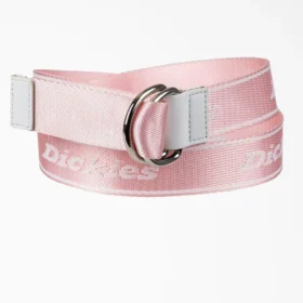 Cinturón de tela con estampado del logotipo y anilla en D para mujer Cinturón de tela con estampado del logotipo y anilla en D para mujer