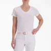 Cinturón de tela con estampado del logotipo y anilla en D para mujer